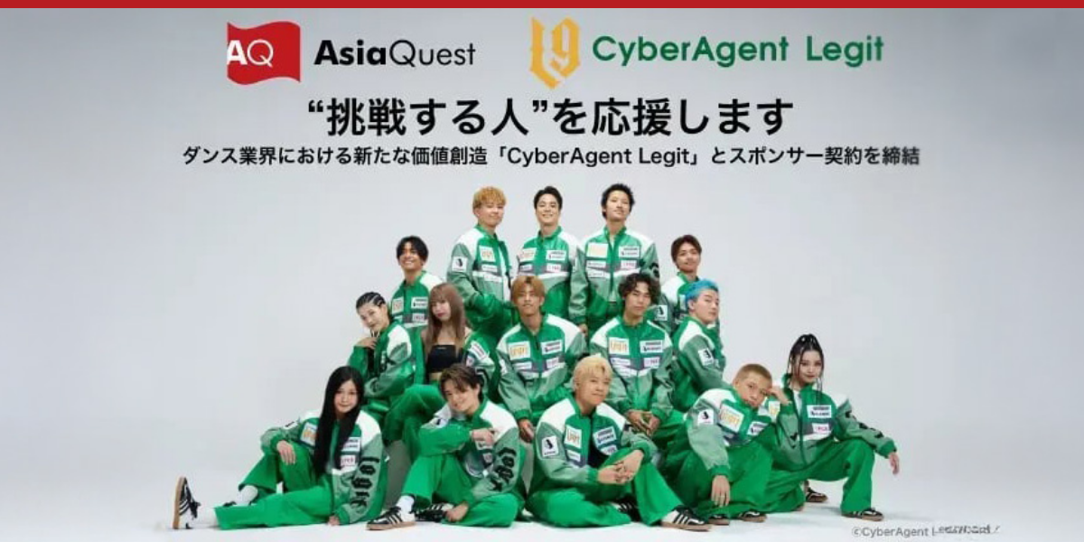 We have signed a sponsorship agreement with CyberAgent Legit, a company that is creating new value in the dance industry.